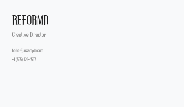 REFORMA Business Card