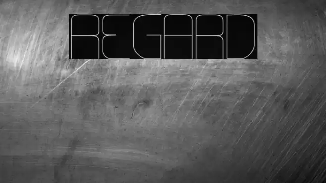 REGARD Font examples