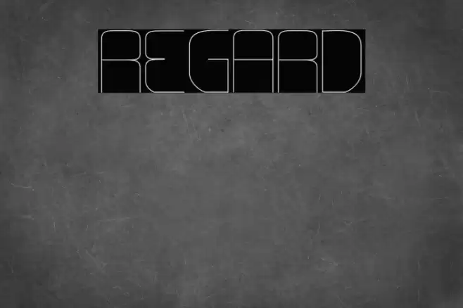REGARD Font examples