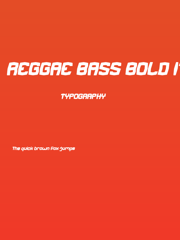 REGGAE BASS Bold Italic Poster