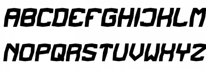 REGGAE BASS Italic Caratteri MAIUSCOLE