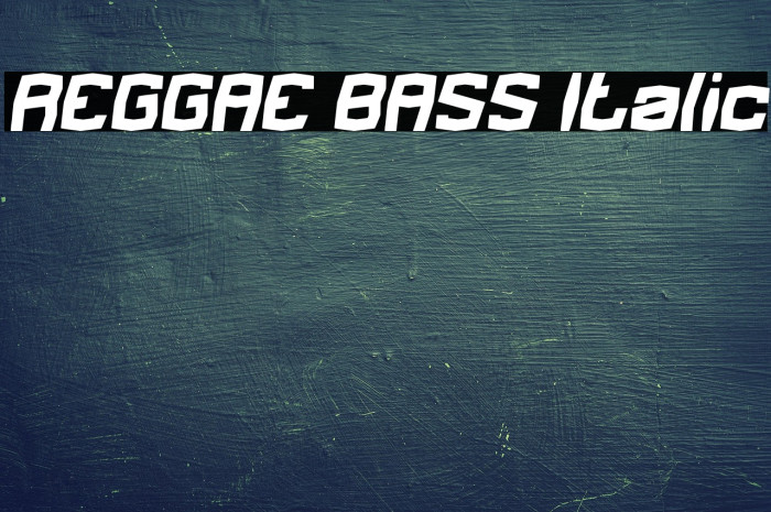 REGGAE BASS Italic Example 2