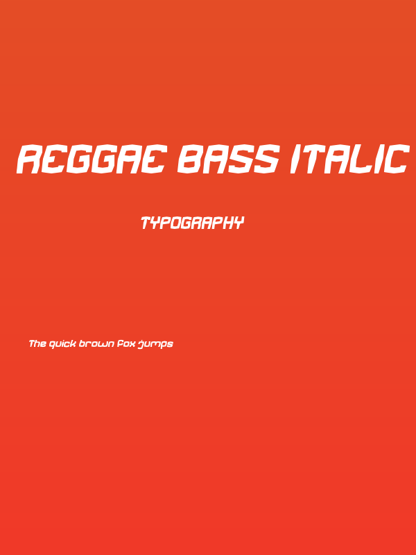 REGGAE BASS Italic Poster