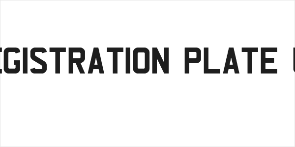 REGISTRATION PLATE UK Logo