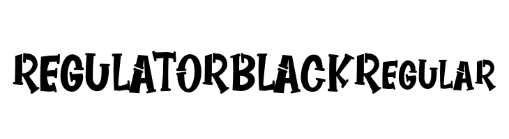 REGULATORBLACKRegular फ़ॉन्ट