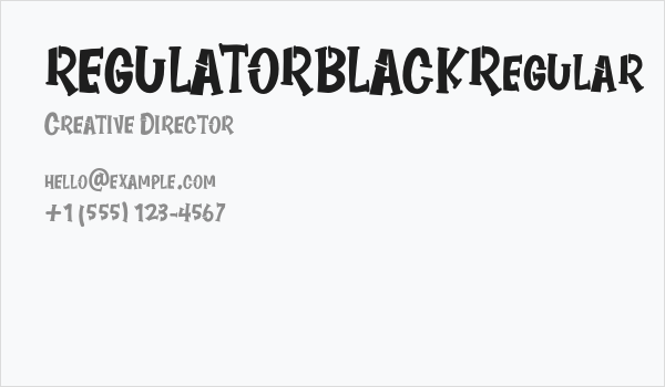 REGULATORBLACKRegular Business Card