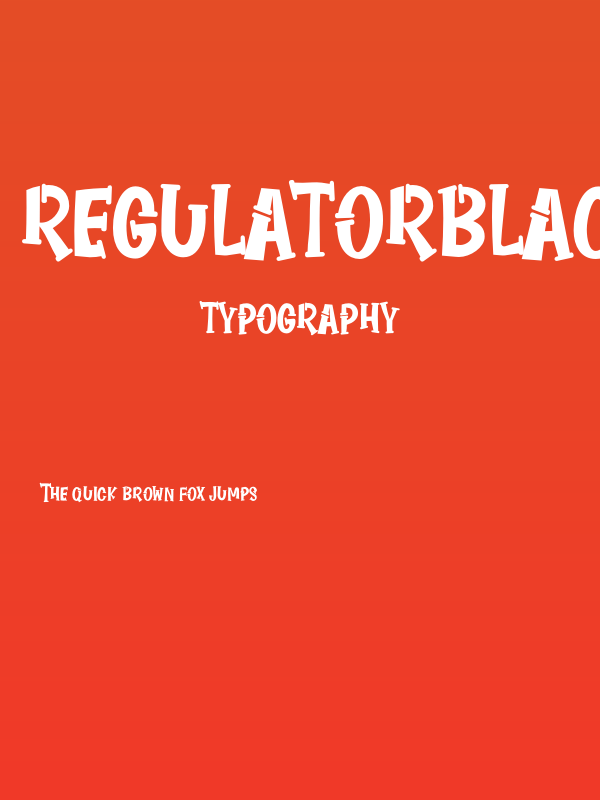 REGULATORBLACKRegular Poster