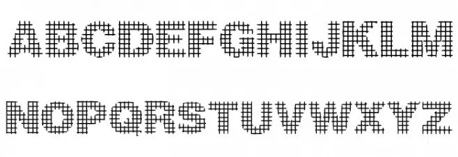 REJILLA Schriftart Groß