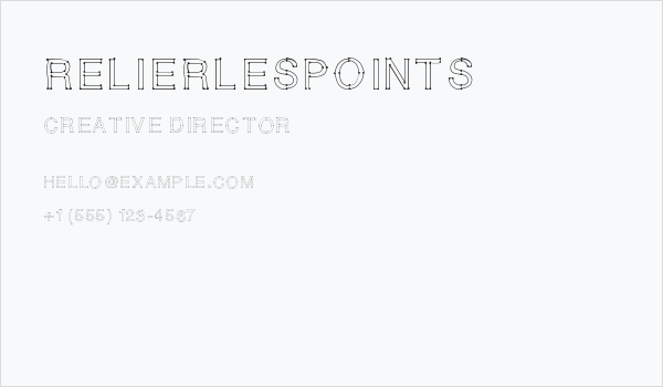 RELIERLESPOINTS Business Card