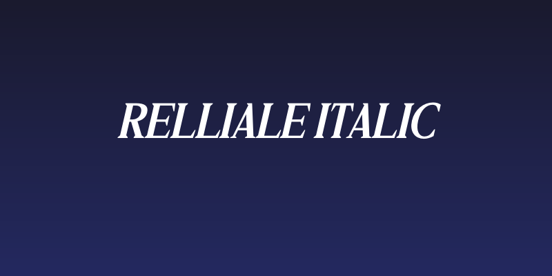 RELLIALE Italic Social Header
