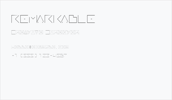 REMARKABLE Business Card