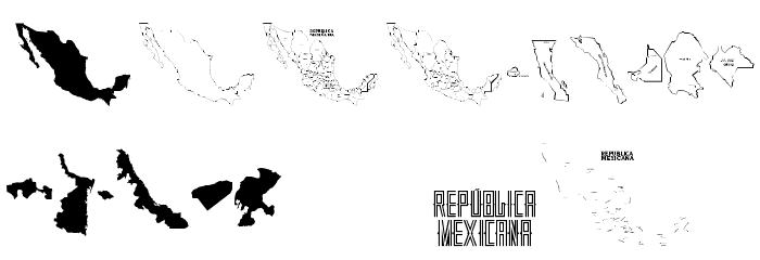 REPUBLICA MEXICANA Font OTHER CHARS