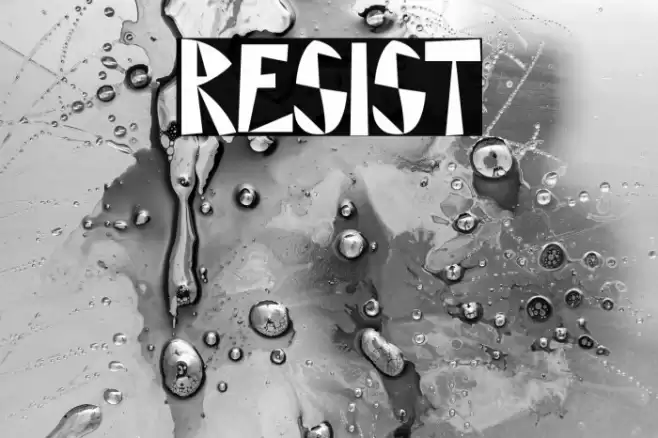 RESIST Font examples