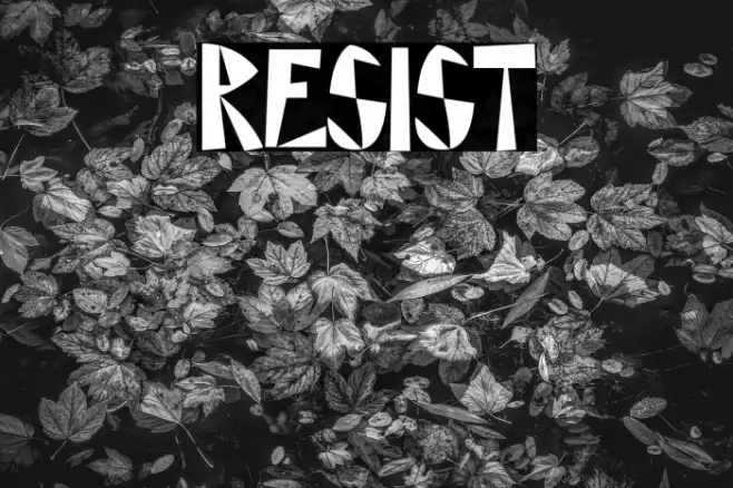 RESIST Font examples