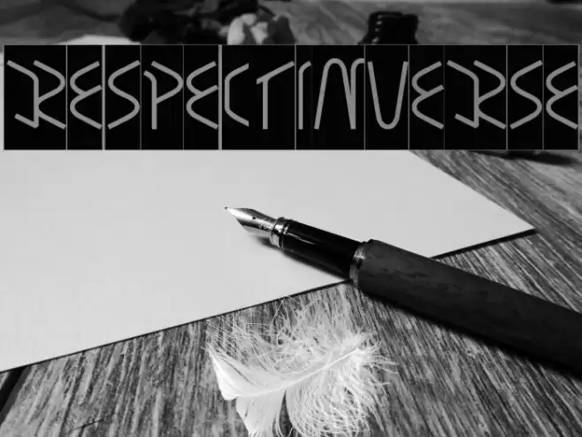 RESPECTINVERSE Font examples