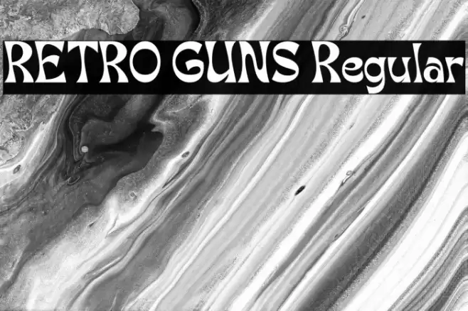 RETRO GUNS Regular Font examples