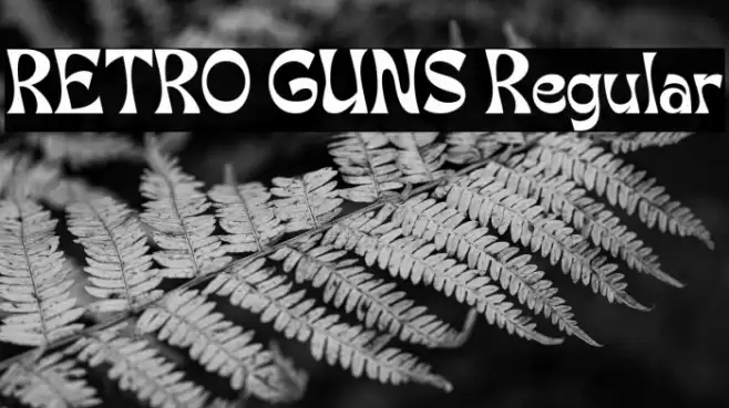 RETRO GUNS Regular Font examples