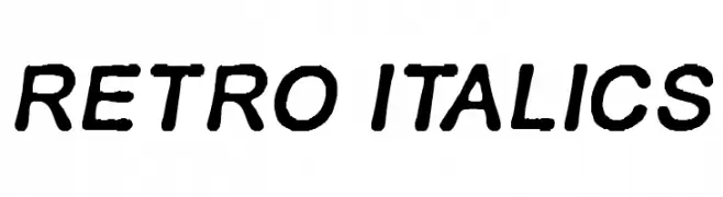 RETRO ITALICS  Frei Schriftart Herunterladen