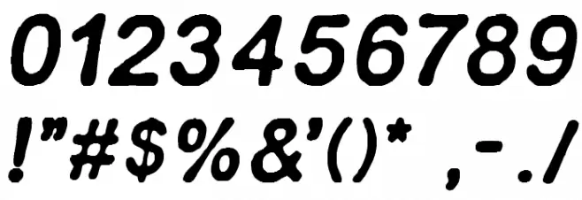 RETRO ITALICS Font OTHER CHARS