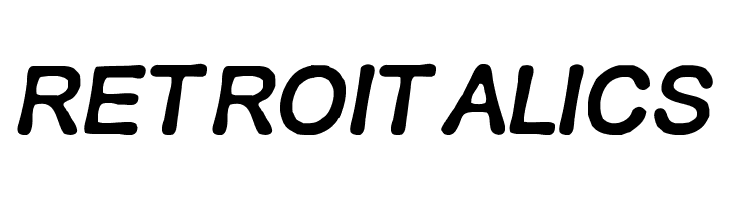 RETRO ITALICS  フリーフォントのダウンロード
