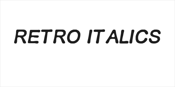 RETRO ITALICS Logo