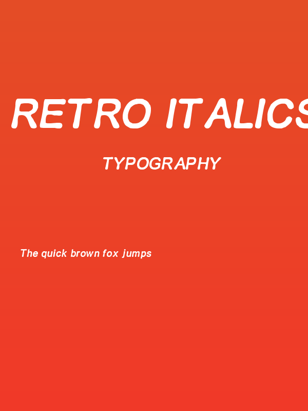 RETRO ITALICS Poster