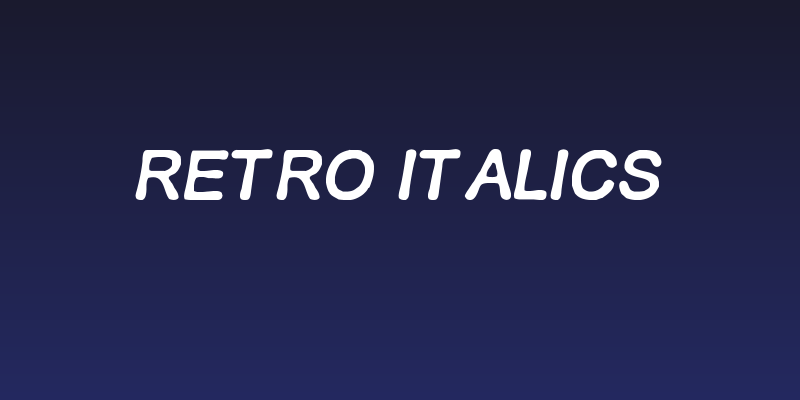 RETRO ITALICS Social Header