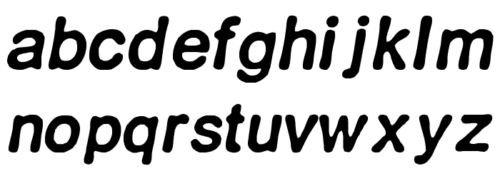 RETRO ITALICS Font LOWERCASE