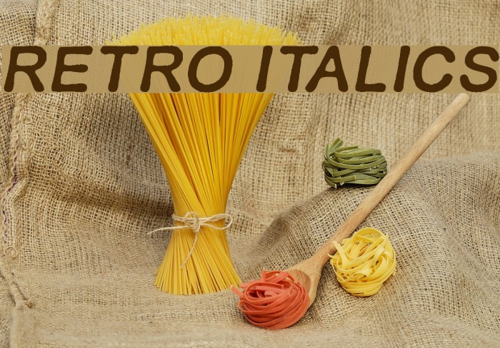 RETRO ITALICS Font examples