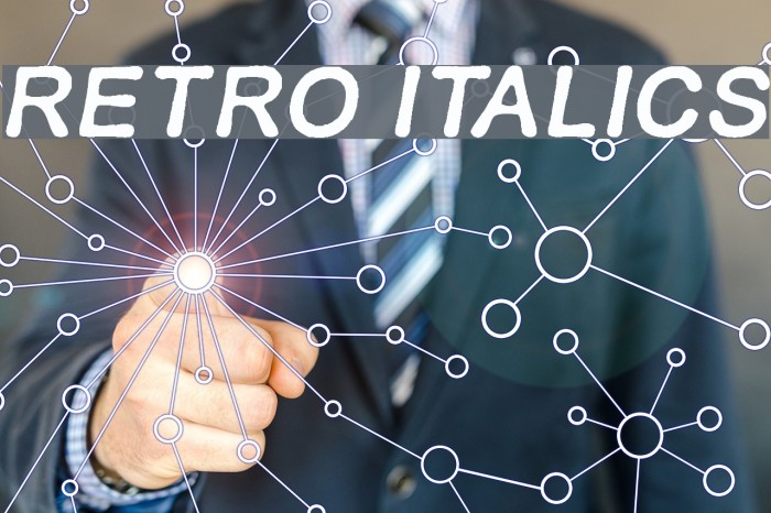 RETRO ITALICS Font examples