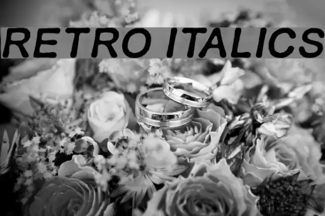 RETRO ITALICS Font examples
