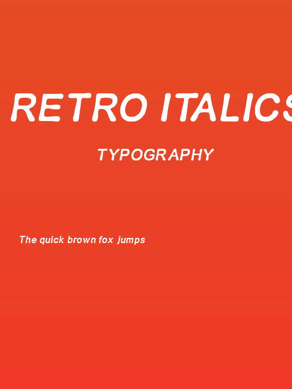 RETRO ITALICS Poster