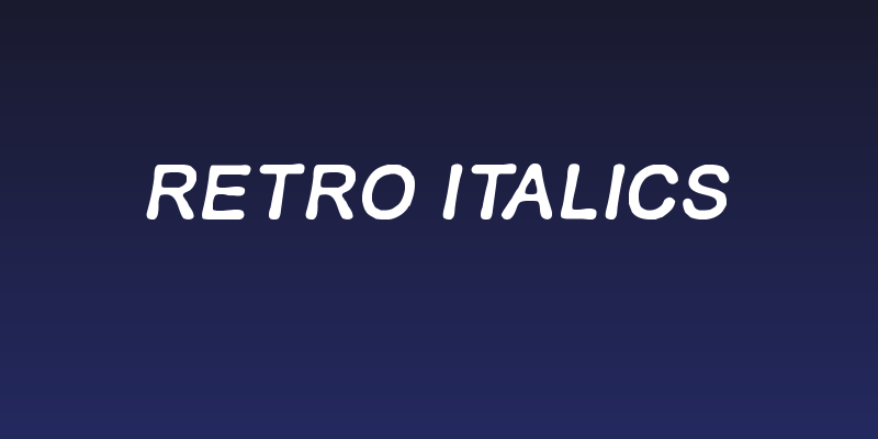 RETRO ITALICS Social Header