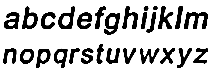 RETRO ITALICS Font LOWERCASE