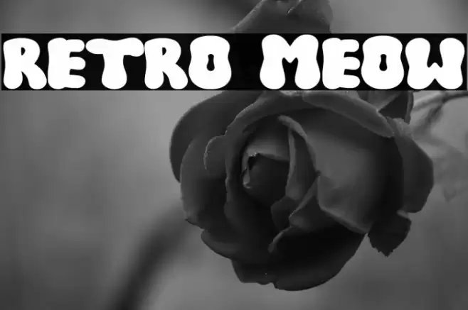 RETRO MEOW Font examples