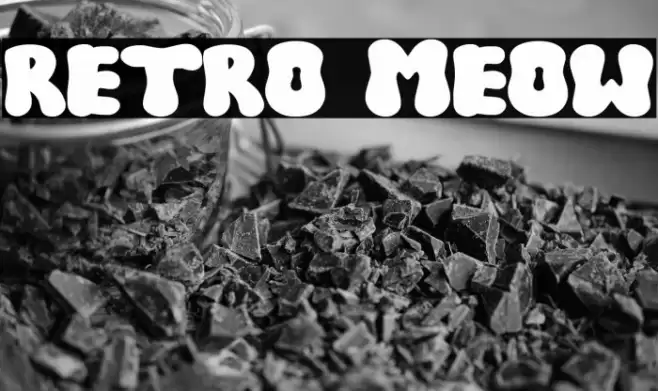 RETRO MEOW Font examples