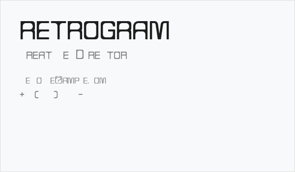 RETROGRAM Business Card
