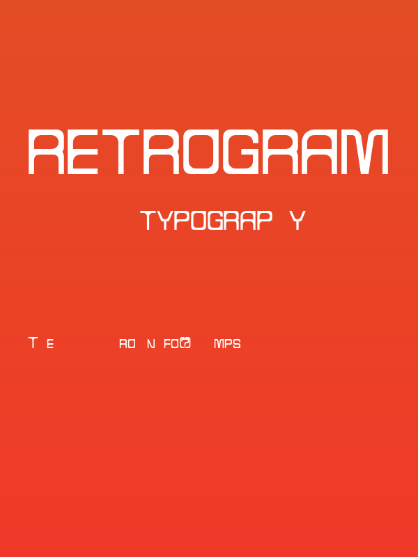 RETROGRAM Poster