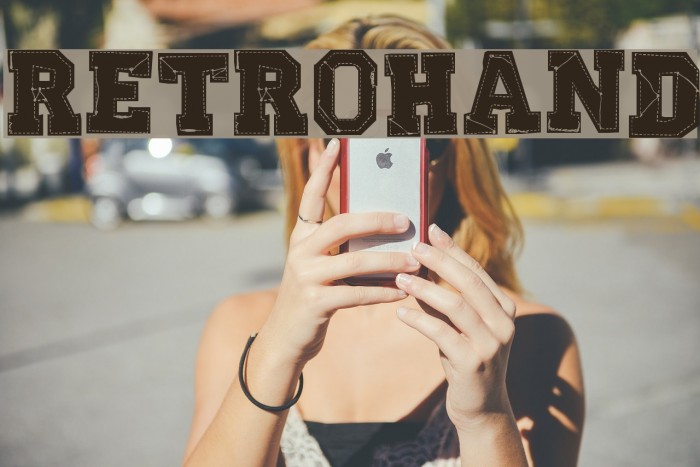 RETROHAND Font examples