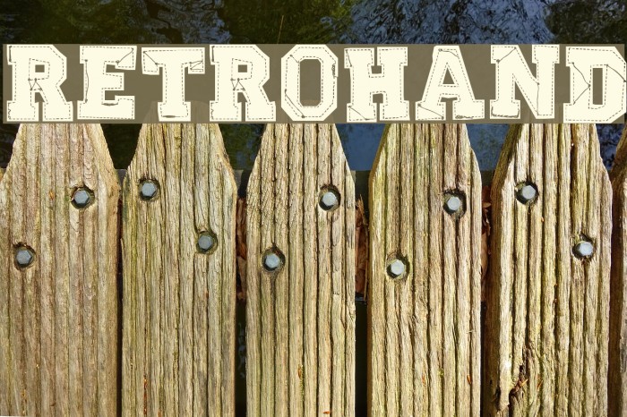 RETROHAND Font examples