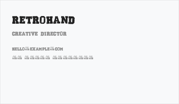 RETROHAND Business Card