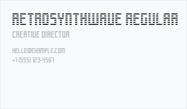 RETROSYNTHWAVE Regular Business Card