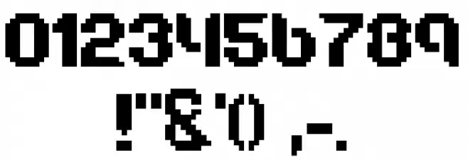 RETROTECH Font OTHER CHARS