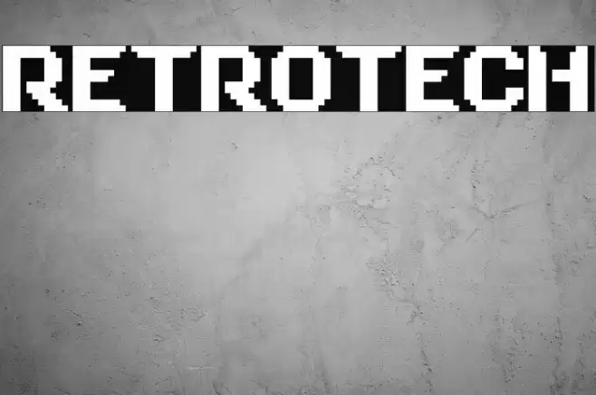 RETROTECH Font examples