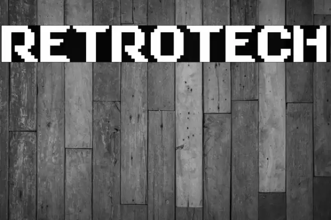 RETROTECH Font examples