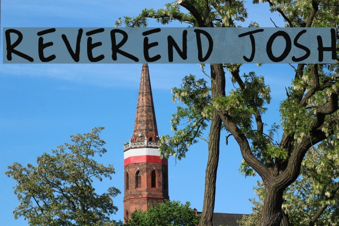 REVEREND JOSH Font examples