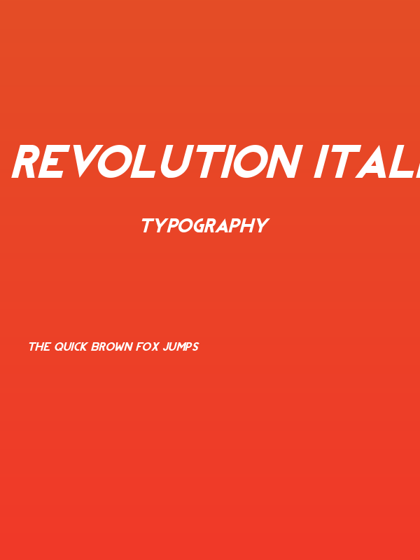 REVOLUTION Italic Poster