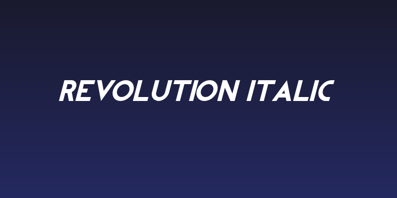 REVOLUTION Italic Social Header