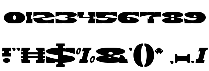 REVOLVER GUN Font OTHER CHARS