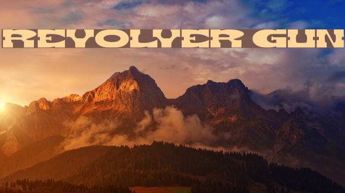 REVOLVER GUN Font examples